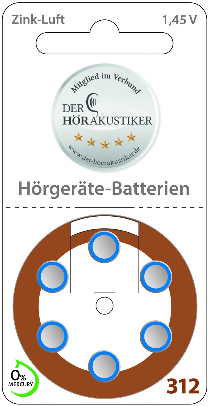 Hörgeräte Batterie 312