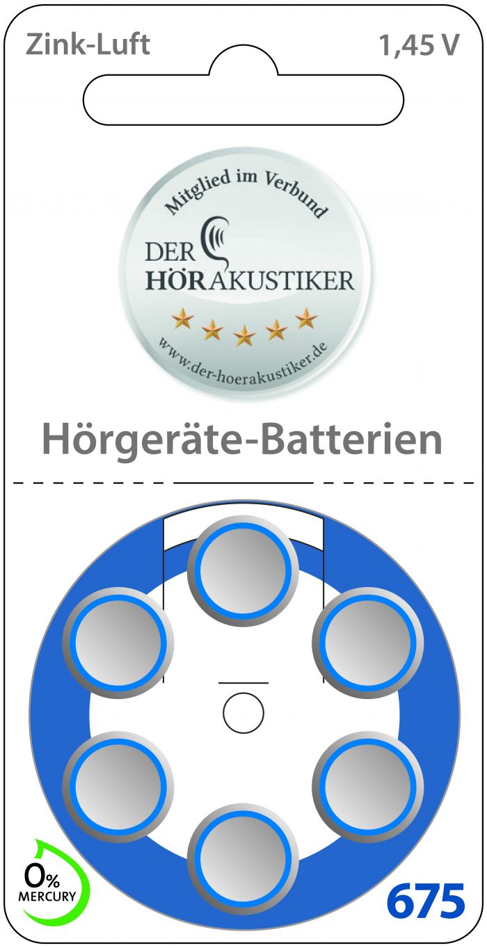 Hörgeräte Batterie 675